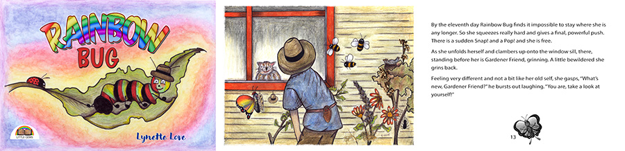 A caterpillar becomes a butterfly with help from a local book production agency