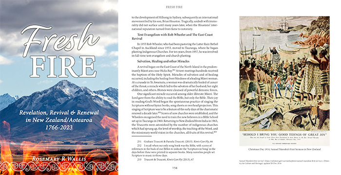 a self-published history of Christianity in New Zealand from 1763 to 2023, print and e-book